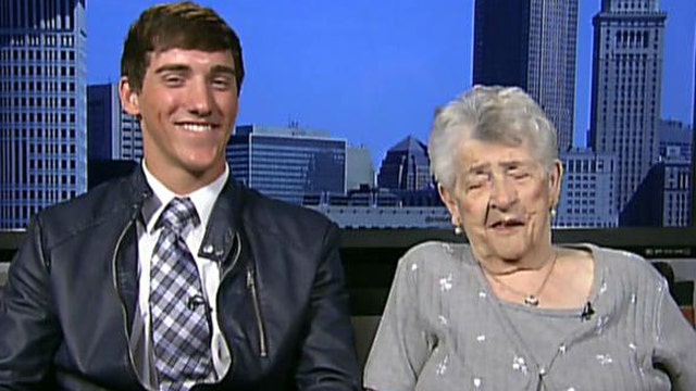 Teen takes great-grandma to his prom