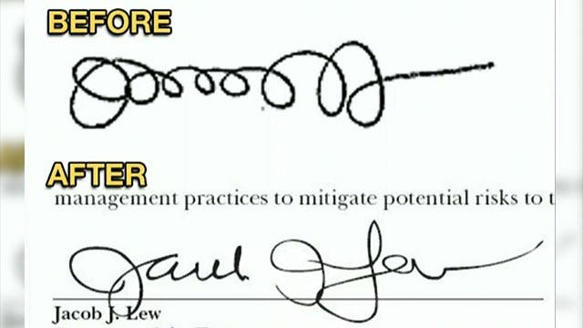 Grapevine: Jack Lew working on his signature