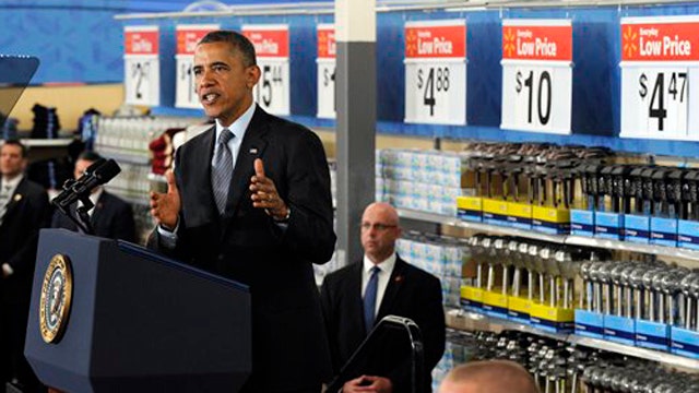 Union workers unhappy about Obama's energy speech at Walmart