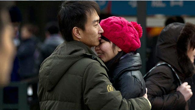 China finally embraces hugging