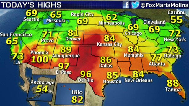 National forecast for Monday, May 19