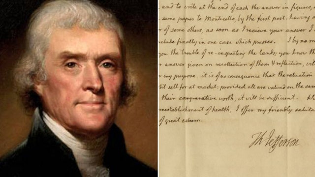 Newly discovered Jefferson letter hits the auction block