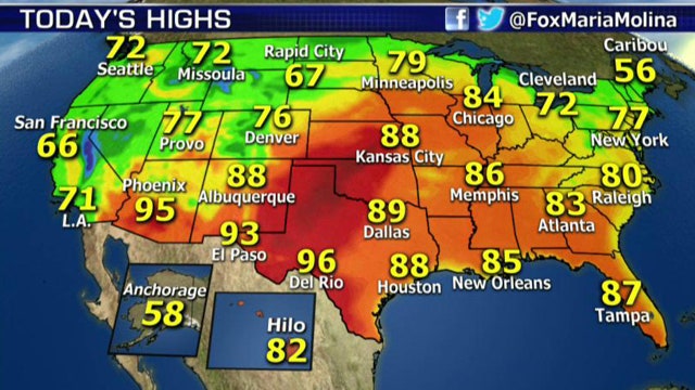 National forecast for Tuesday, May 20