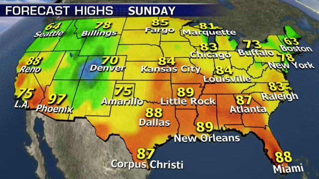 National forecast for Sunday, May 25