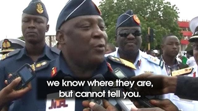 Nigerian military claims to know location of kidnapped girls