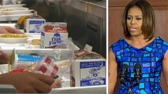 First lady defends healthy school lunch initiative