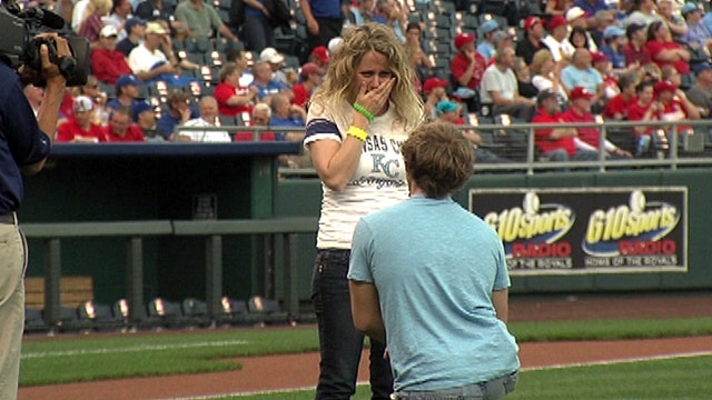 First pitch proposal at Royals game