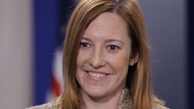 Awkward: State Department's Jen Psaki tries to defend Obama