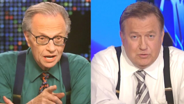Beckel congratulates Larry King on joining Russian TV