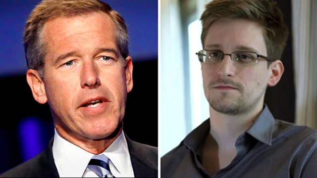 Was Brian Williams soft on Ed Snowden?