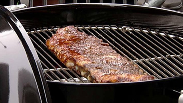 Ginger-rubbed ribs with apricot glaze