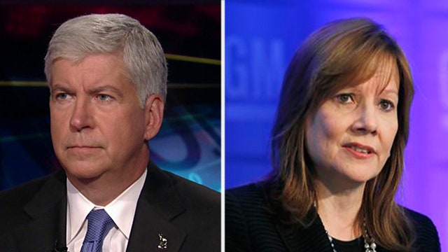 Gov. Snyder on GM's handling of recall, state's minimum wage