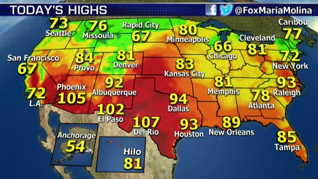 National forecast for Wednesday, June 11