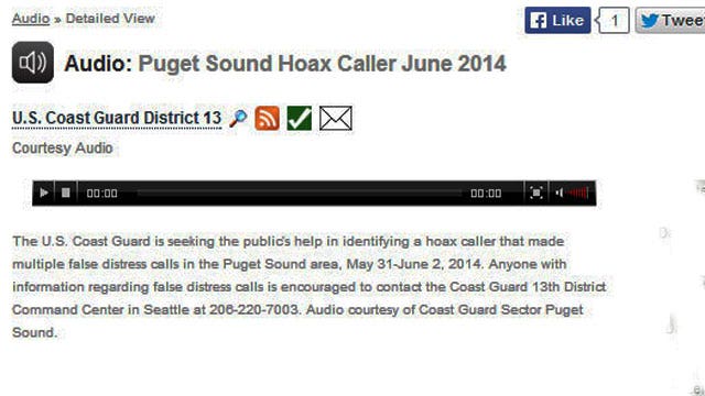 US Coast Guard seeks help in identifying hoax caller