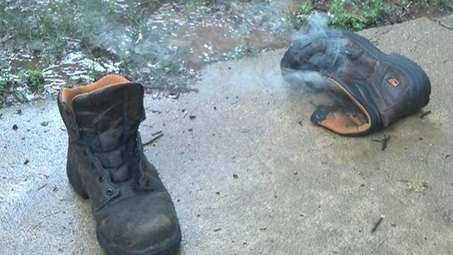 Man survives lightning strike that blew him out of his shoes