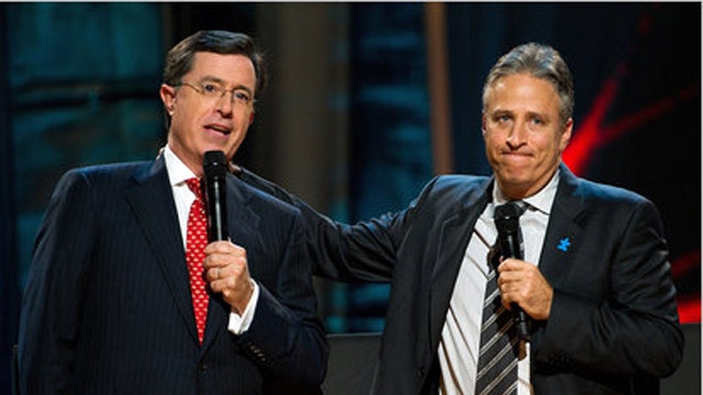 Stewart and Colbert changing their tone?