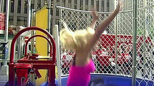 Can you dunk Clayton to win free ice cream?