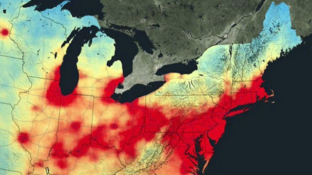 Satellite images reveal better air quality