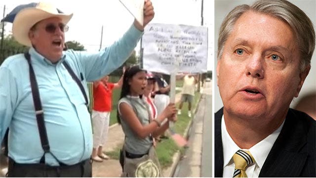 Protesters blasting Sen. Graham for backing immigration bill