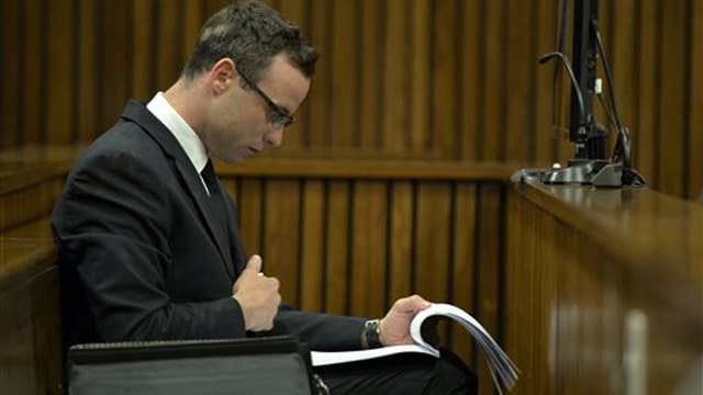 Oscar Pistorius shown reenacting girlfriend's death in video