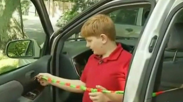 Boy invents gadget to prevent hot car deaths