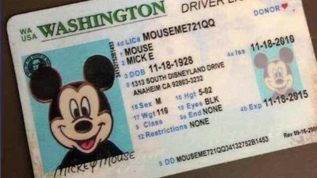 Mickey Mouse driver's license found in Washington state