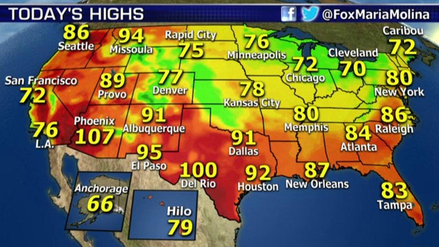 National forecast for Wednesday, July 16