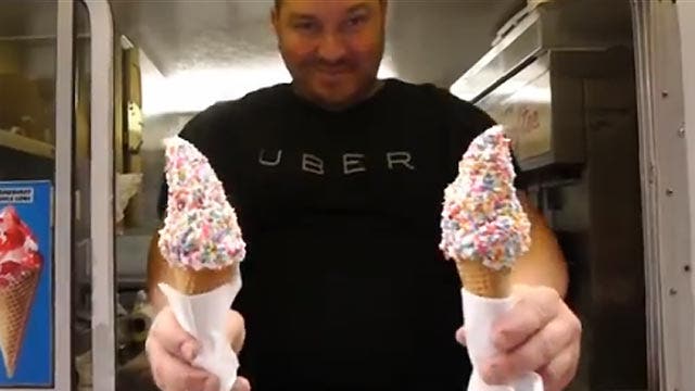 Car service Uber trades in sedans for ice cream trucks