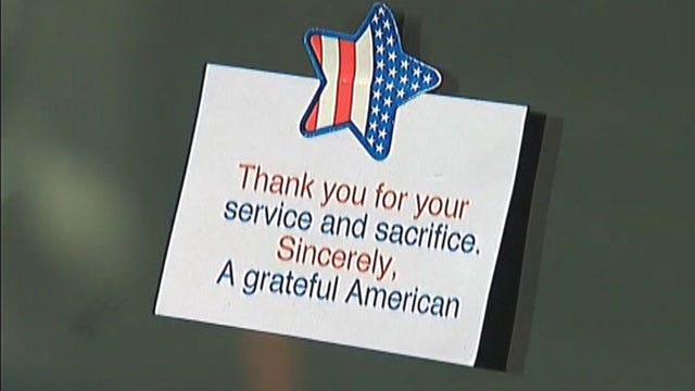 Veteran gets small message with large meaning
