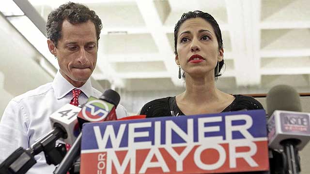 Debate over Weiner's wife's decision to stand by husband