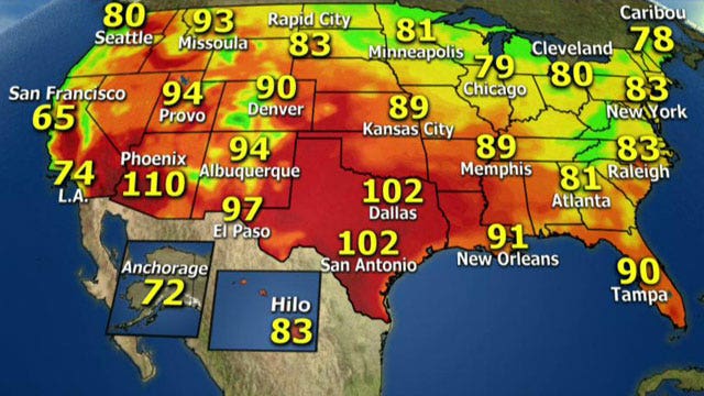 National forecast for Wednesday, July 31