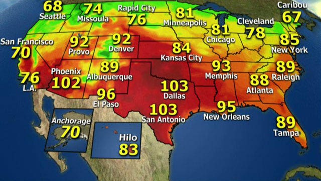 National forecast for Friday, August 2