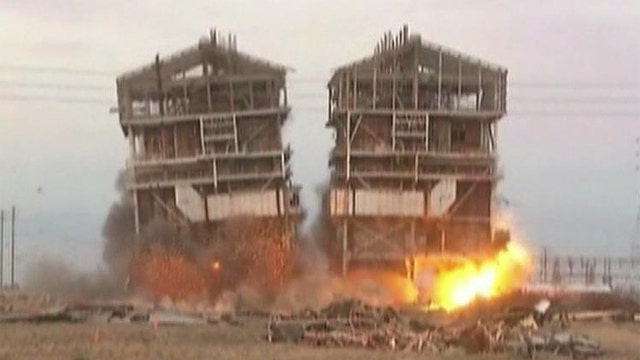 Power plant demolition goes wrong