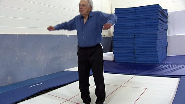 94-year-old man continues to jump on trampoline