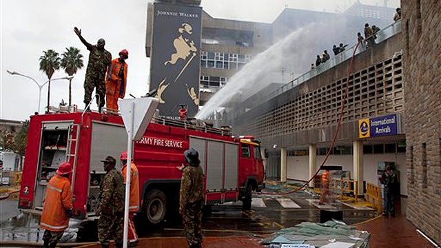 Fire roars through Kenya's main airport 