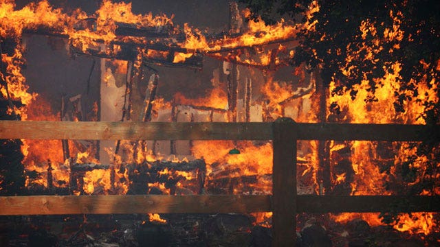 Wildfires tear through Calf.