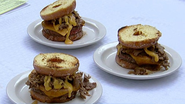 Introducing the donut cheesesteak burger