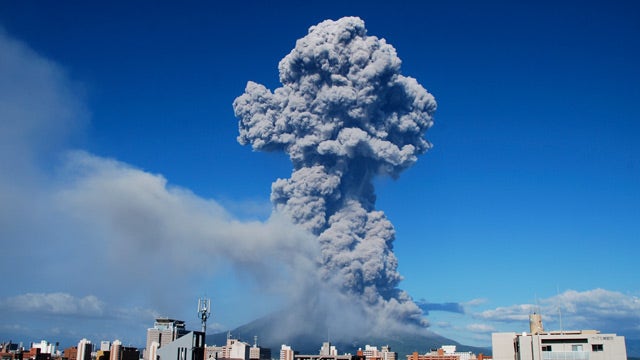 Volcanic eruption caught on camera