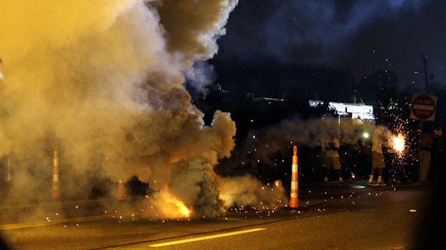 Heavy gunfire, grenades and tear gas in Ferguson streets