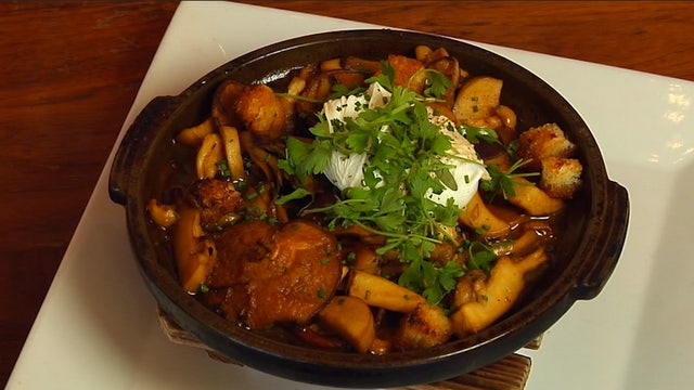 Making SUSHISAMBA's Mushroom Toban Yaki