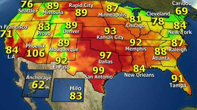 National forecast for Friday, August 23