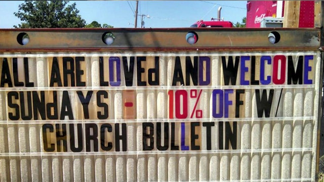 Atheist group slams pizzeria for church bulletin discount