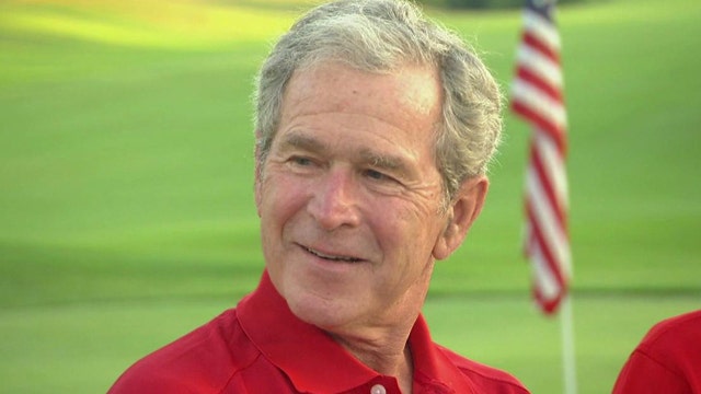 President George W. Bush talks health, veterans, Syria