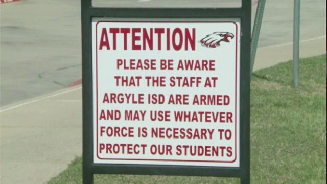 Texas school warns guests that teachers are armed