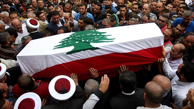 Mourners bury beheaded Lebanese soldier