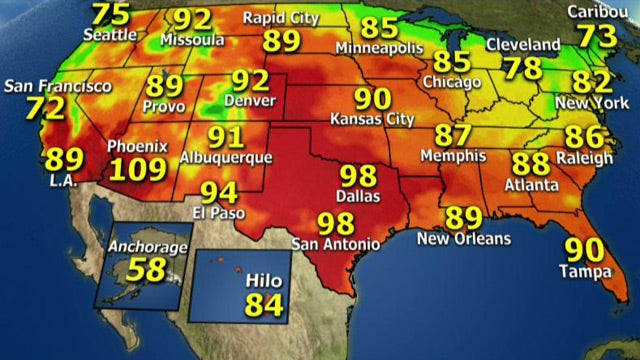 National forecast for Wednesday, September 4