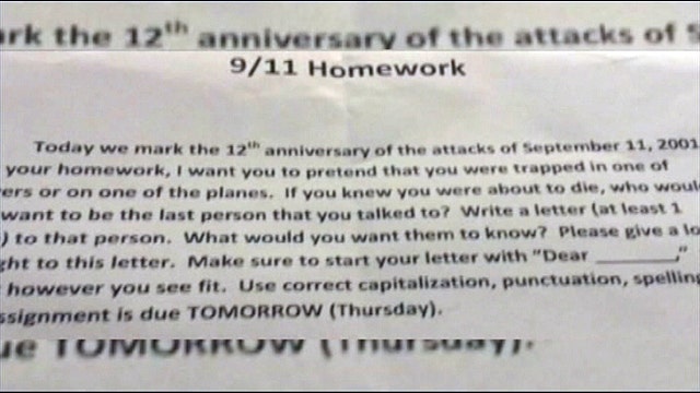 Controversial 9/11 assignment 