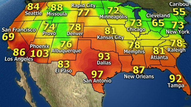 National forecast for Saturday, September 14