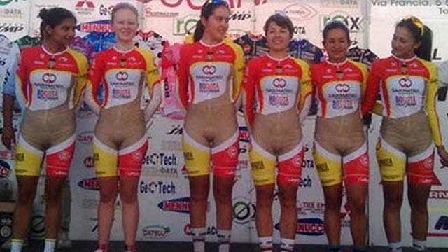 Women’s cycling uniforms: Nude or crude?