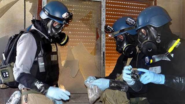 How did UN inspectors confirm sarin chemical attack?